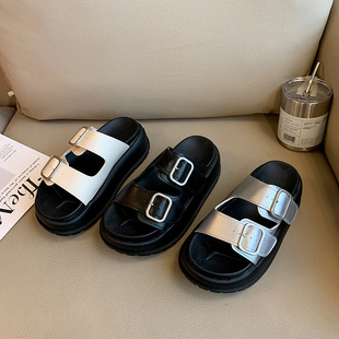 High-grade Ugly Cute Slippers for Women's Outer Wear Spring and Summer 2024 New Internet Celebrous Hot Beach Thick Slippers