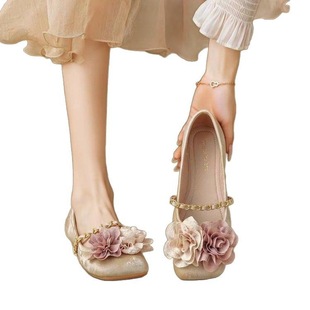 French Retro Mary Jane Shoes Women's Shallow Mouth 2025 New Spring Flat New Chinese Late Night Style Gentle Shoes