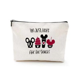 Cross-border Amazon Explosions Mickey Mouse Linen Double-sided Printed Cosmetic Bag Storage Bag Women's Multifunctional Zipper Bag