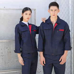 Spring and autumn overalls men's long sleeve wear-resistant tooling engineering auto repair clothing maintenance construction site labor protection clothing set wholesale