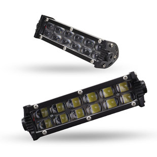 Car led long strip light double row lens car light off-road vehicle roof spotlight modified far and near light car work light