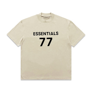 Высокое качество FOG ESSENTIALS Сезон 8 двойная линия High Street досуг спорт Флокирование Печатный цифровой 77 с коротким рукавом