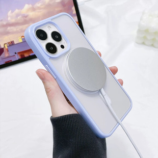 Применимо для Apple 16Pro кожа Magsafe Магнитный корпус iPhone15 акриловый анти-падение 14 чехол для телефона оптом