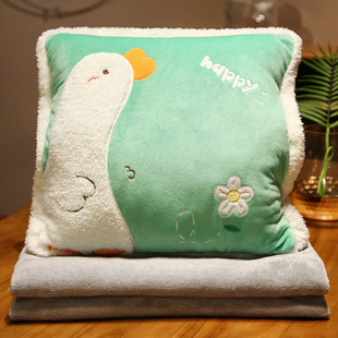 Pillow Quilt Dual-use Office Nap Pillow Blanket Two-in-one Air Conditioning Blanket Car Headrest Summer Cute