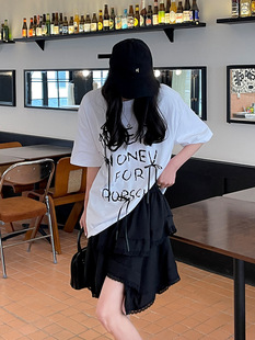White cake lace skirt women's summer 2025 new design irregular A- line skirt short skirt