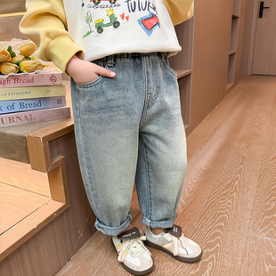 Girls Graffiti Bear Head Trousers Spring and Autumn 2025 New Fashion Little Girl Cartoon Printed Trousers for Children