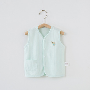 Baby Vest Spring and Autumn Thin Pure Cotton Girls' Waistcoat Outer Wearing for Newborns Belly Protector for Boys and Babies Vest for Children