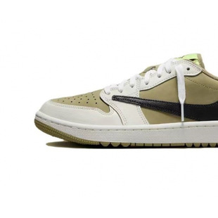 Путянь Чуньюань aj1 перевернутый крюк черный зеленый оливковый белый коричневый баскетбольный кроссовок черный самурай перевернутый крюк
