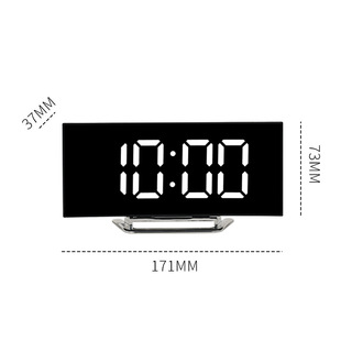 Creative curved LED clock large screen electronic clock bedroom living room luminous calendar digital clock