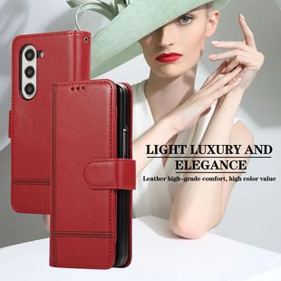 Suitable for Samsung Z Fold6 Mobile Phone Leather Case ZFold4 Multifunctional Makeup Mirror Insert Card Crossbody Portable Rope