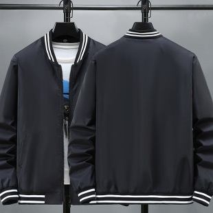 Cross-border trendy men's jacket 2024 new spring and autumn stand collar baseball uniform casual youth sports plus size men's Korean style