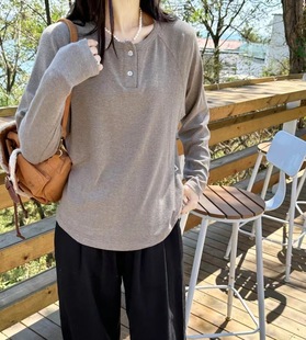 2024 Autumn New Loose Slim Stomp Velvet Crewneck Long Sleeve Base Shirt Women's Casual All-match Pullover Lining