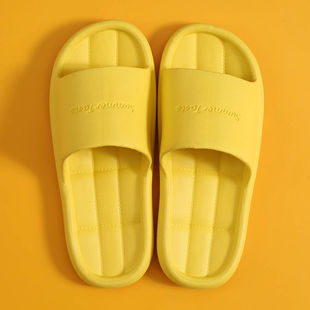 Slippers men's couple bathroom 2024 New style slip-on slippers Women's Home thick bottom non-slip indoor summer