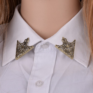 Pinduoduo Fashion Simple Anti-light Shirt Buckle Gold and Silver Geometric Round Alloy Brooch Collar Pin Brooch