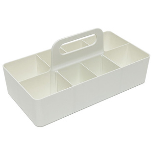 Cross-border high-strength stackable plastic compartment portable storage basket office hospital kindergarten tool box stationery basket