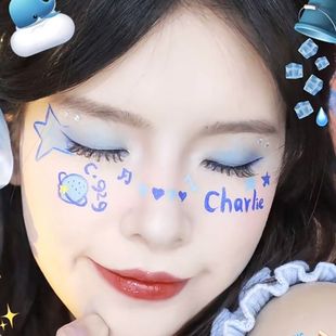 Zhou Shen c929 Planet Tour Concert Tattoo Stickers Glitter Face Stickers Fans Should Aid Music Festival Stickers