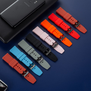 Applicable to Huawei GT/GT2 watch Samsung watch Huami watch 20MM22MM crocodile pattern silicone strap