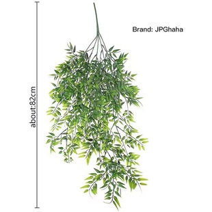 Cross-border hot sale simulation vertical simulation nantianzhu 69 mesh home decoration green bamboo leaf wall hanging vine