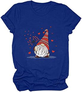 Christmas Gnome Tshirts for Women Ladies Short Sleeve Sweats