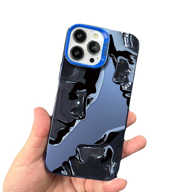 Metal button Apple 17 Pro Max phone case Apple 16 Pro/15/14 frosted 13 creative 78 anti-static