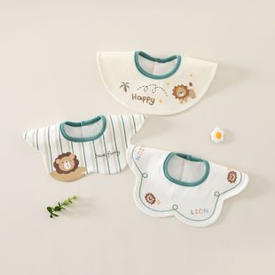Baby petal saliva towel Class A newborn 360 degree baby waterproof anti-spitting bib bib rice bag cotton