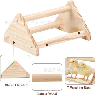 Wooden chicken perch, tripod, safe and stable
