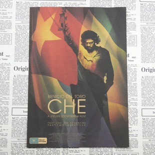Free shipping chegevara red revolutionary inspirational vintage Kraft paper poster Bar Cafe decorative painting core