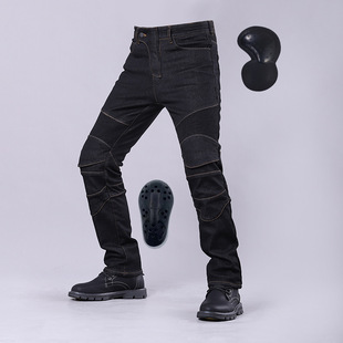 Factory direct wholesale motorcycle riding straight jeans racing anti-fall motorcycle brigade Four Seasons motorcycle pants with Protectors