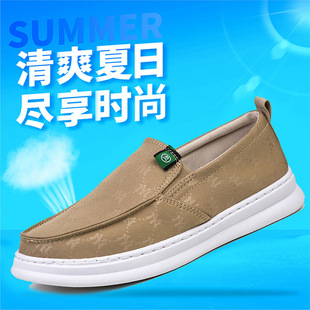 2024 new summer men's cloth shoes fashionable umbrella cloth casual slip-on breathable old Beijing cloth shoes one-piece delivery