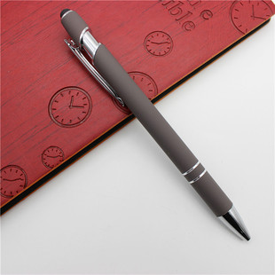 Manufacturers wholesale press the beauty pen touch screen spray glue metal ballpoint pen printable logo advertising gift ballpoint pen
