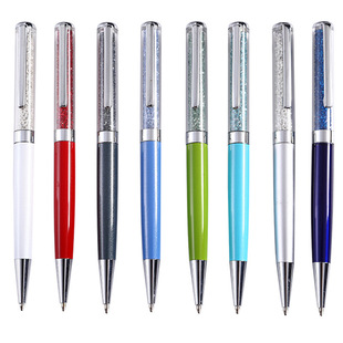 Spot multicolor Crystal Metal Ballpoint Pen creative advertising gift pen high value candy color diamond pen wholesale