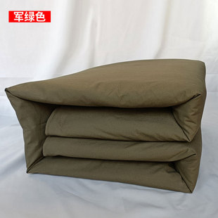 Factory wholesale Army Green quilt student military training labor protection quilt site unit dormitory hot melt quilt housekeeping quilt