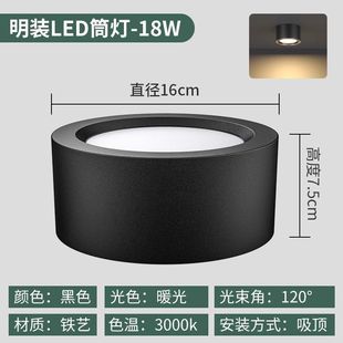 Open-mounted downlight round non-opening living room bedroom entrance led ceiling lamp corridor aisle household ceiling spotlight