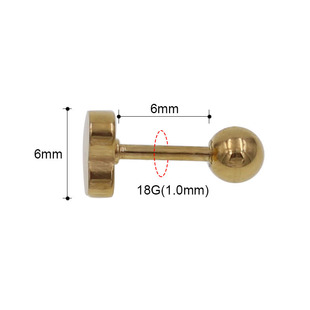 316L stainless steel 1.0 *-6mm heart ear nail ear bone nail puncture jewelry Amazon in stock cross-border puncture