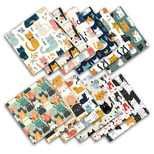 DIY photo album clip book junk journal card background pattern paper 6 inch single-sided material book