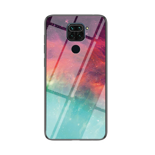Suitable for Xiaomi POCO X3 NFC phone case Red Mi NOTE9 gradient Starry Sky tempered glass 9A protective case