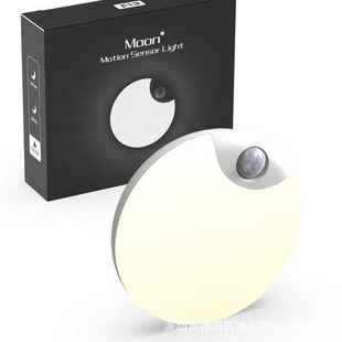 Cross-border European-style simple plug-in LED round night light control children's night light bedroom sensor light