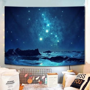 Cosmic Milky Way Star Hanging Cloth Internet Celebrity Live Broadcast Background Cloth Nordic ins Space Bedside Bedroom Decoration