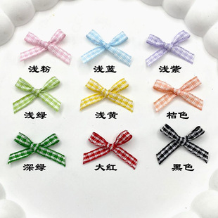 3mm Plaid Mini Bow Handmade DIY Card Hand Account Decoration Material Doll Doll Accessories Bow