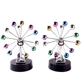 N0611 Creative Color Ferris Wheel Electromagnetic Pendulum Creative Eternal Model Desktop Ornaments Couple Gift