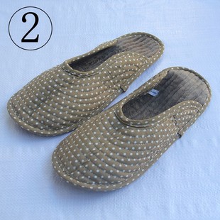 New Pastoral Household Quiet Soft Bottom Fabric Bottom Quilted Breathable Baotou Men's Wool Slippers Wood Floor Indoor