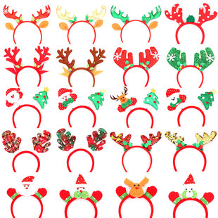 Independent packaging variety of cartoon Christmas head buckle head hoop Christmas decorations party gifts Christmas antlers