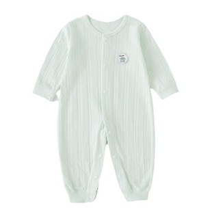 Baby Clothes Jumpsuit Spring and Autumn Summer Thin Pure Cotton Baby's Hatshirt Climbing Wear Four Seasons Long Sleeve Newborn Pajamas