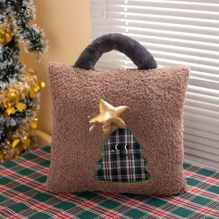 Cross-border Christmas cartoon plush storage pillow can carry office student dormitory waist by Christmas company gifts