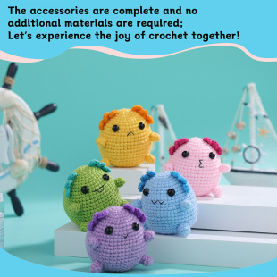 DIY Crochet Material Bag Salamander Keychain Cute Small Pendant Color Doll Small Gift Giving People New Hot Sale