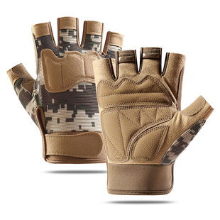 Paratroopers Half-Finger Tactical Gloves Men's Special Forces Army Fan Outdoor Sports Riding Mountaineering Non-slip Training Fitness Gloves