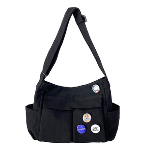 2023 New Arrival Canvas Bag Women's Ruiying Retro Large Capacity Tote Bag Korean Crossbody Bag Trendy Brand Underarm Shoulder Bag