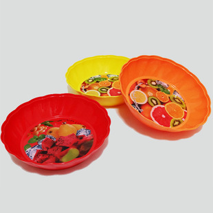 Household Advanced Simple Living Room Coffee Table Red Fruit Plate Candy Plate Dried Fruit Box Plastic Worshiper Plate Printing Wholesale