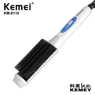 Kemei KM-8110 hot air comb curling iron big wave pear flower head hot air egg curling straight dual-purpose curling iron