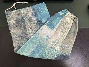 Self-produced creative cotton and linen storage hanging bag 3-layer hanging cloth door sundries storage bag storage bag